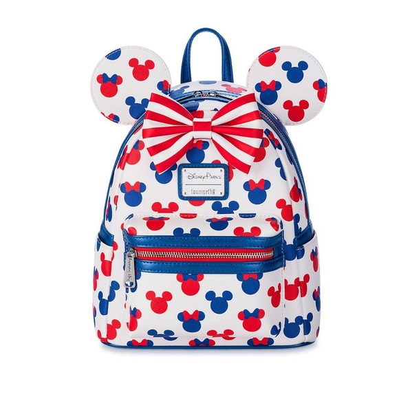 Disney Parks Loungefly Mickey Minnie Mouse Icon Americana Patriotic BckPck 2025 - Picture 1 of 3